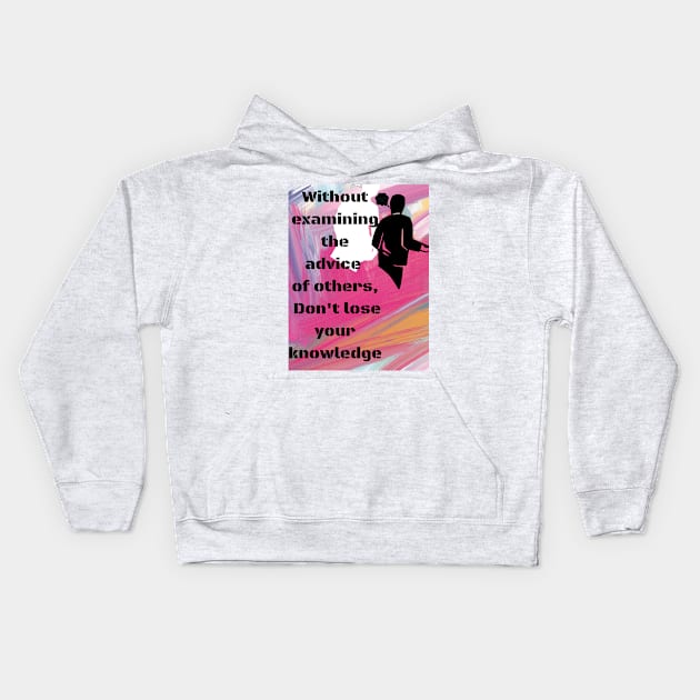 Positive thinking quotes frames Kids Hoodie by Sailakshmi Arts